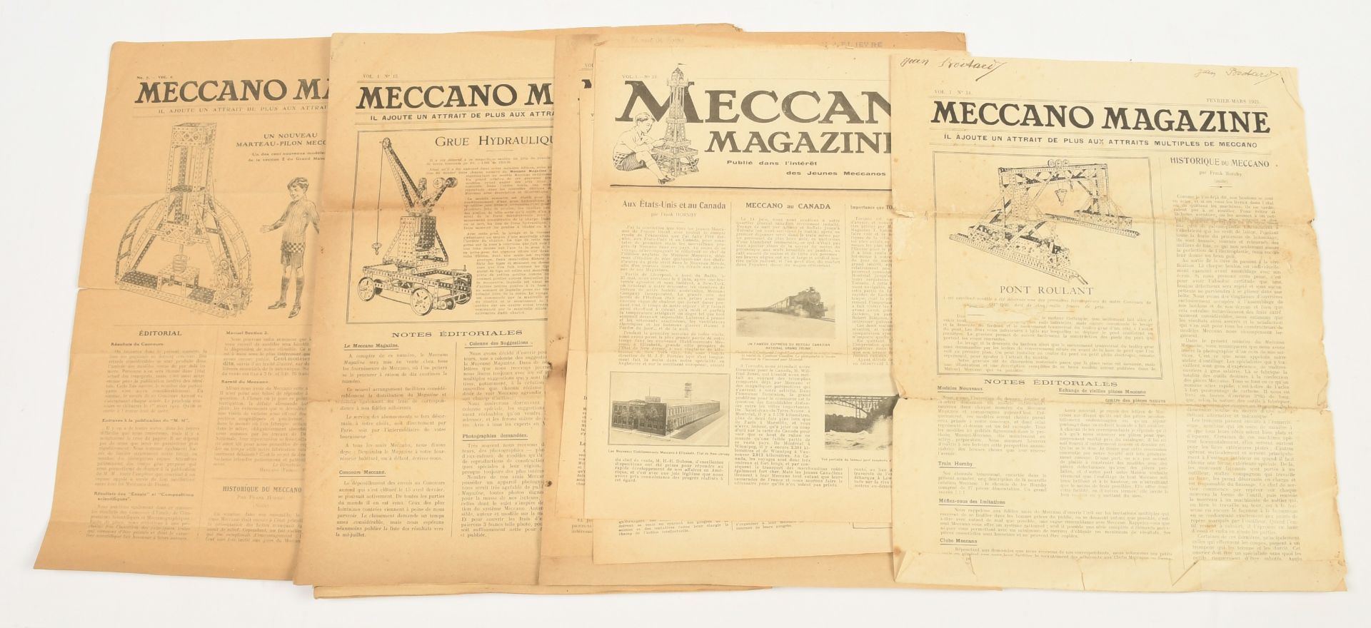 French Meccano Magazines Pre & Post 1st World War