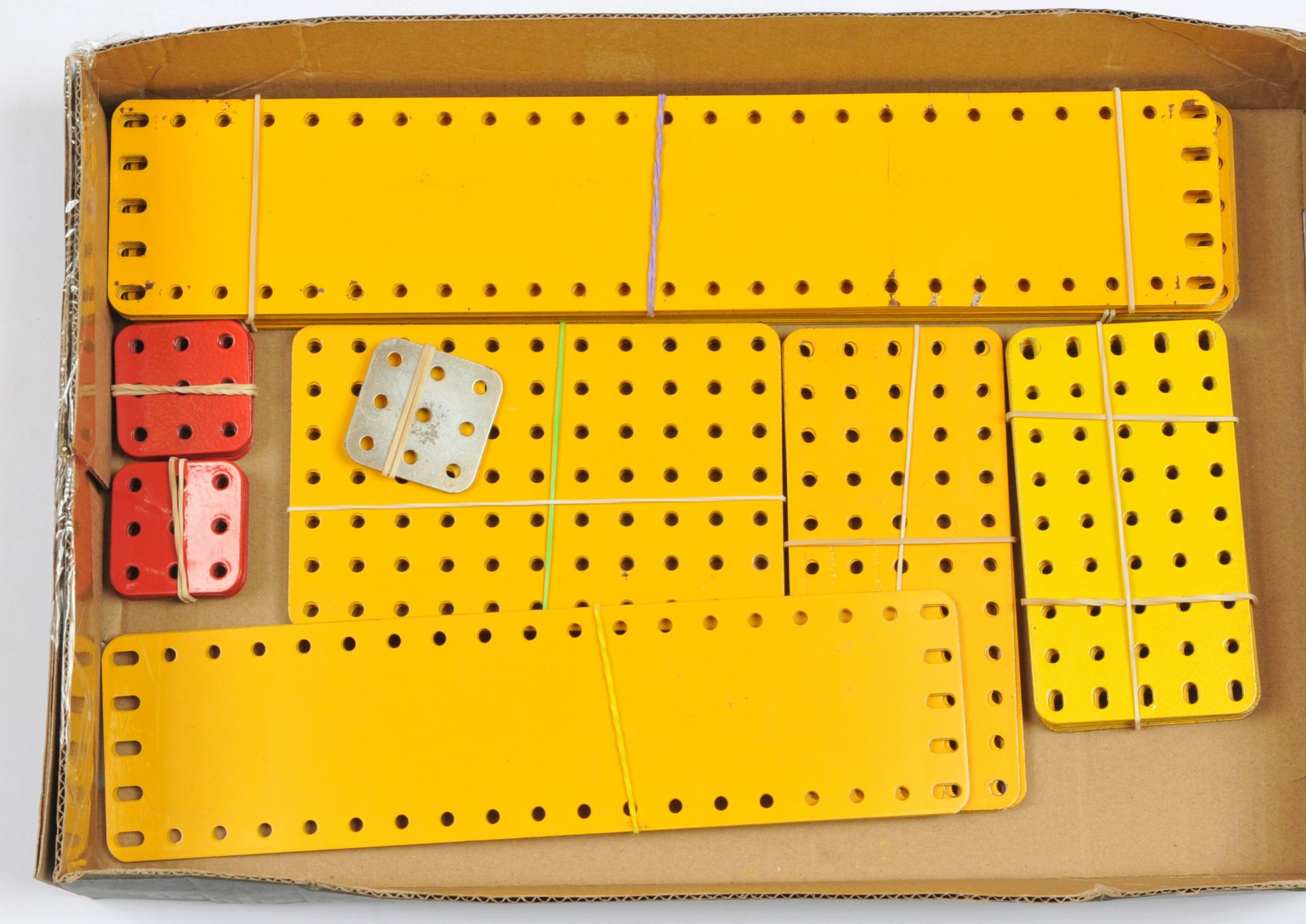 Meccano 1970's Yellow, Red & Zinc components. 