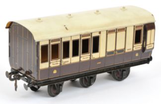 Carette Gauge 2 Clemenson style L&NWR All 3rd Passenger Brake end coach,