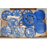 Meccano 1970's - 1990's blue circular components. 