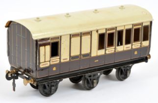 Carette Gauge 2 Clemenson style L&NWR All 3rd Passenger Brake end coach,