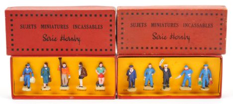 French Hornby 0 Gauge pair of Figure sets