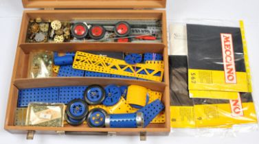 Meccano 1970's No.9 Outfit containing various Yellow, Blue, Zinc