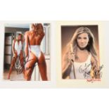 Stacy Keibler and Jennifer Barretta signed photos