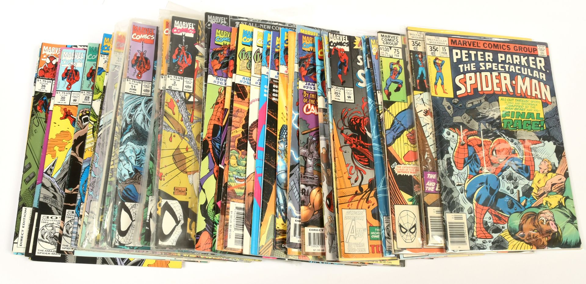 Quantity of Marvel Comics Spider-Man related comics x 57