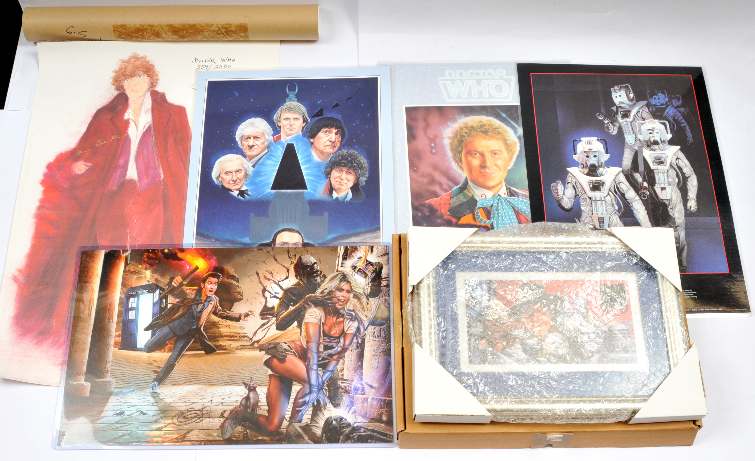 Doctor Who framed limited Edition Benham Covers signed display and others