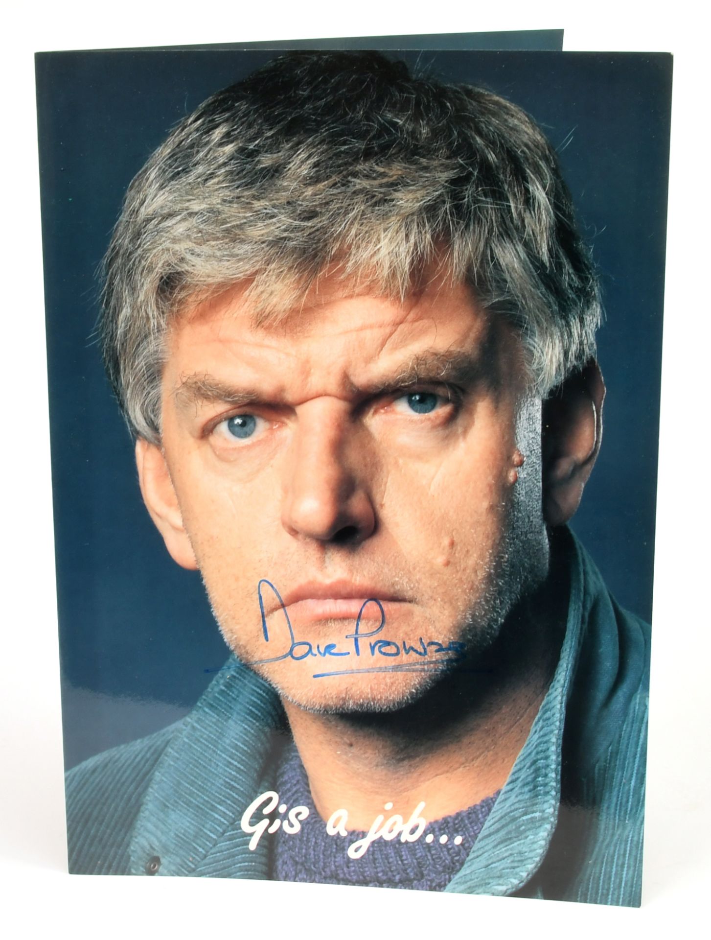 Dave Prowse signed "Gis a Job..." promotional leaflet