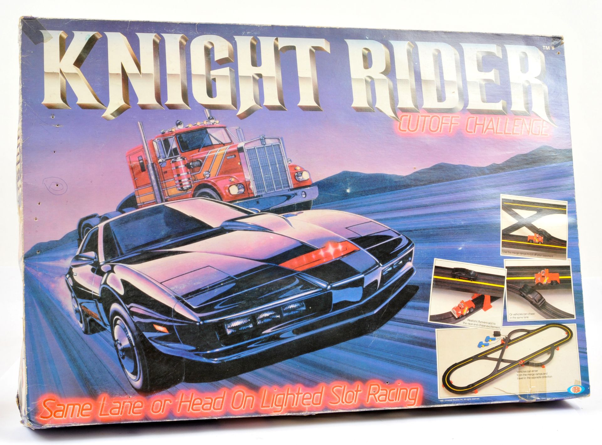 Ideal Knight Rider Cut Off Challenge Slot Car Racing set