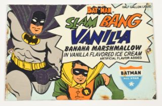 Batman vintage Slam Bang Vanilla Ice Cream Enamel sign