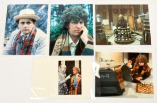 Doctor Who related signed photos x 5