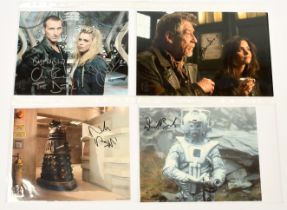 Doctor Who related signed photos x 4