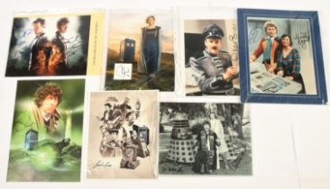 Doctor Who related signed photos x 7