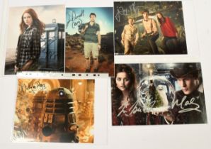 Doctor Who related signed photos x 5