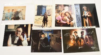 Doctor Who related signed photos x 6