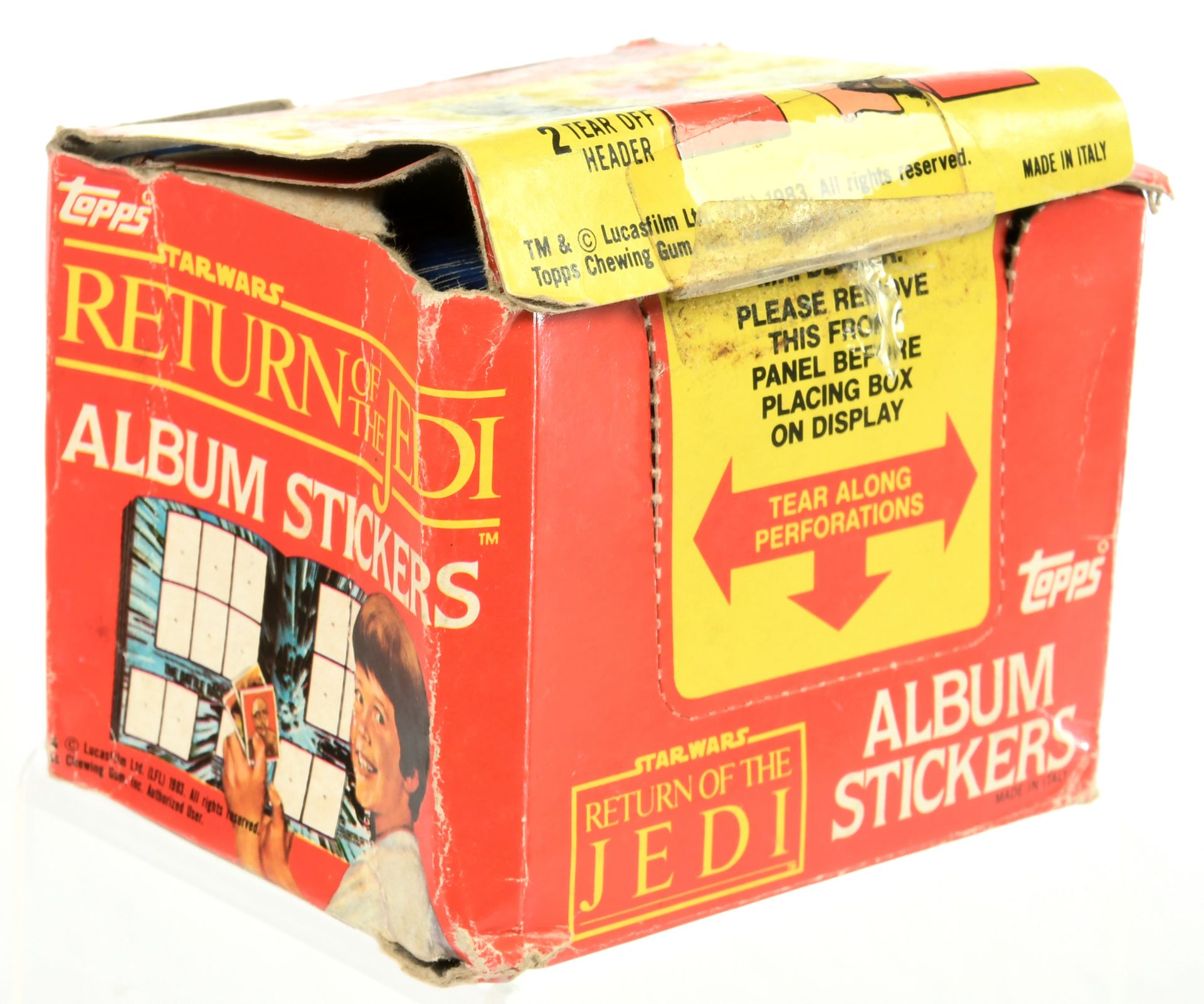 Topps Star Wars vintage Return of the Jedi Album Stickers sealed packs x sixty, within Fair opene...