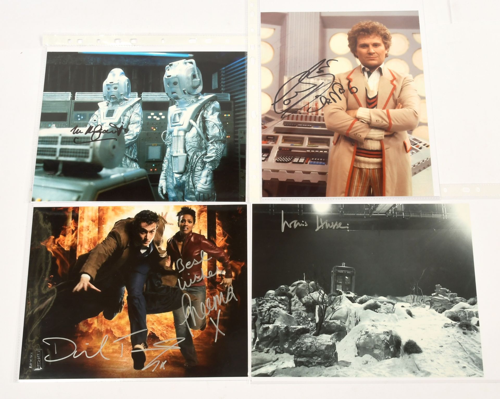 Doctor Who related signed photos x 4
