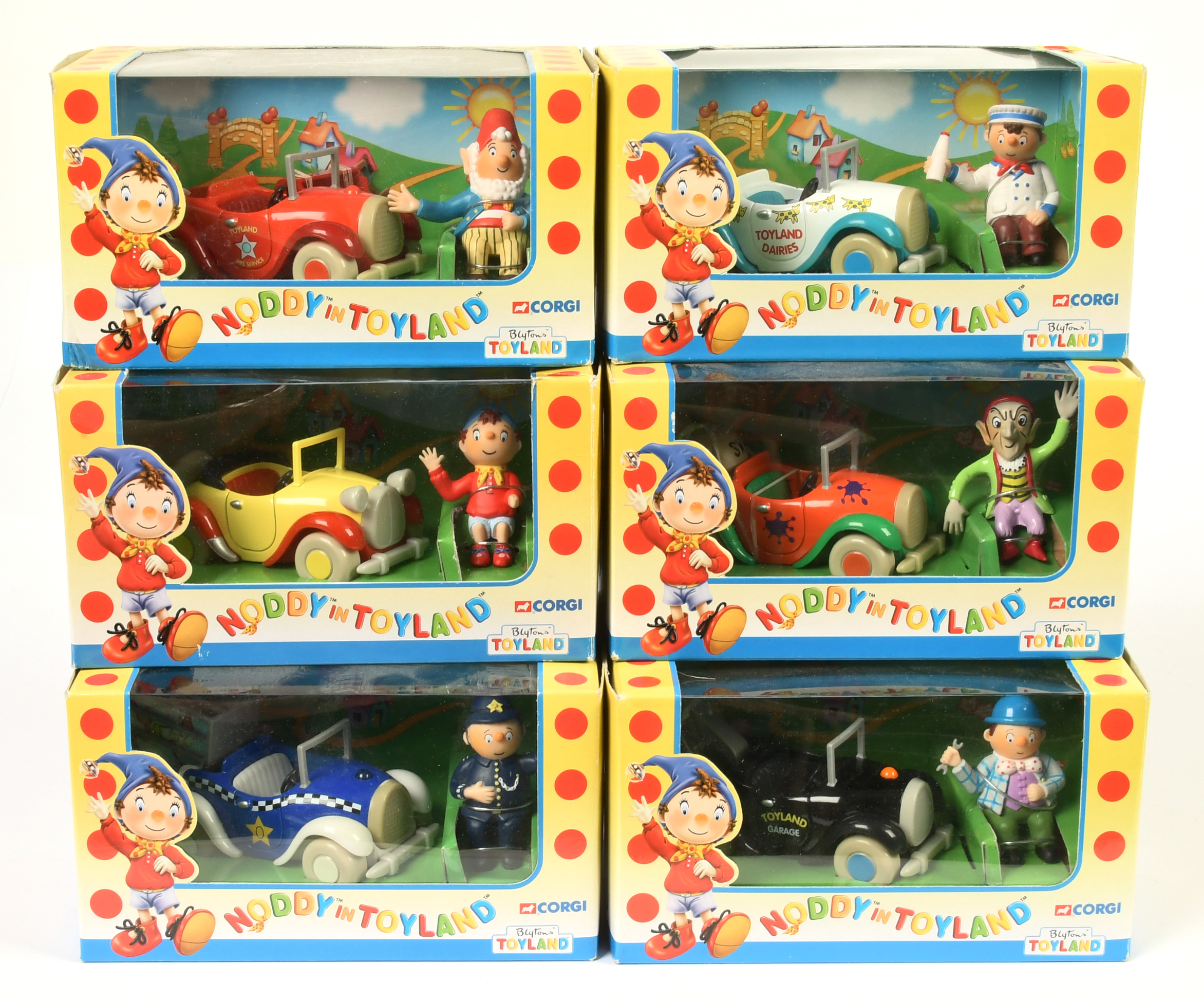 Corgi Noddy in Toyland Die-Cast models x 6