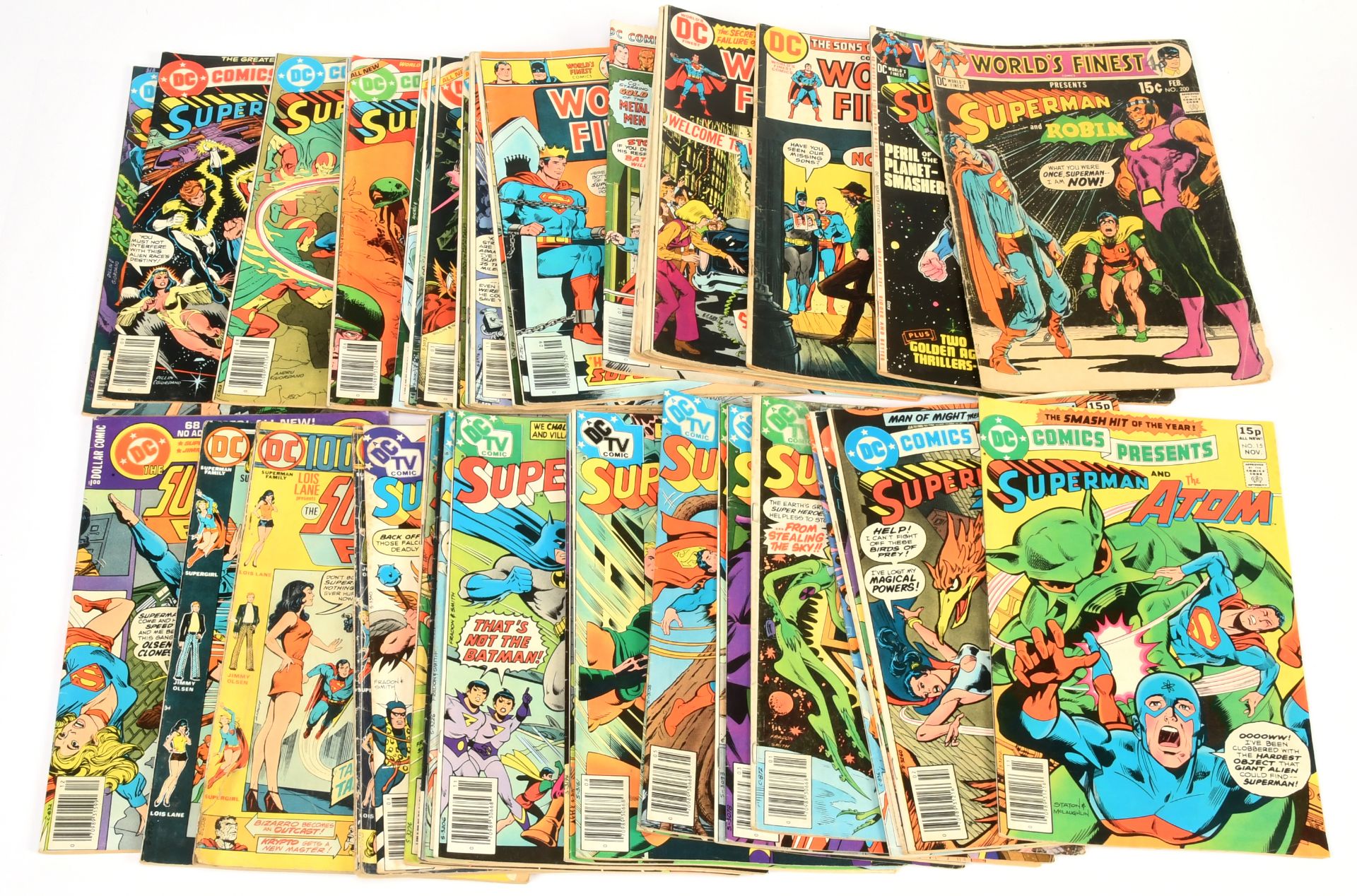 Quantity of DC Comics Silver and Bronze Age Superman related comics x 6