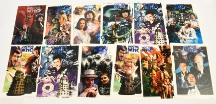 Doctor Who related signed prints x 28