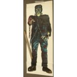 Vintage Frankenstein's Monster picture hanging door poster