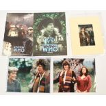 Doctor Who related signed pictures x 5