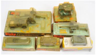 Dinky military group of  to include - (1) 601 Austin Para-Moke with plastic cage and parachute,
