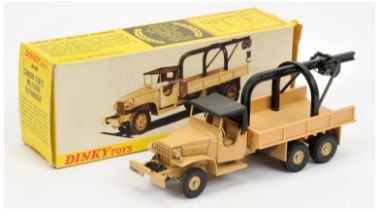 French Dinky 808 GMC crane truck - desert sand finish including concave hubs