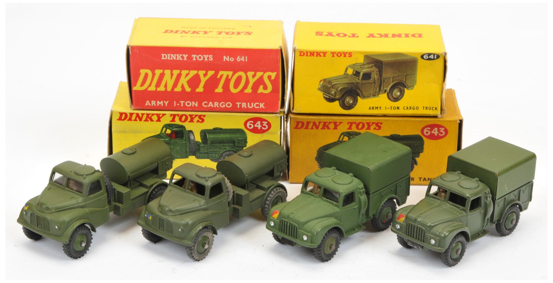 Dinky Military group of 4 to include - (1) 641 Cargo 1-ton truck 