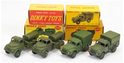 Dinky Military group of 4 to include - (1) 641 Cargo 1-ton truck