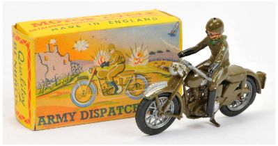 Benbros  Qualitoys motorcycle army despatch rider - olive green