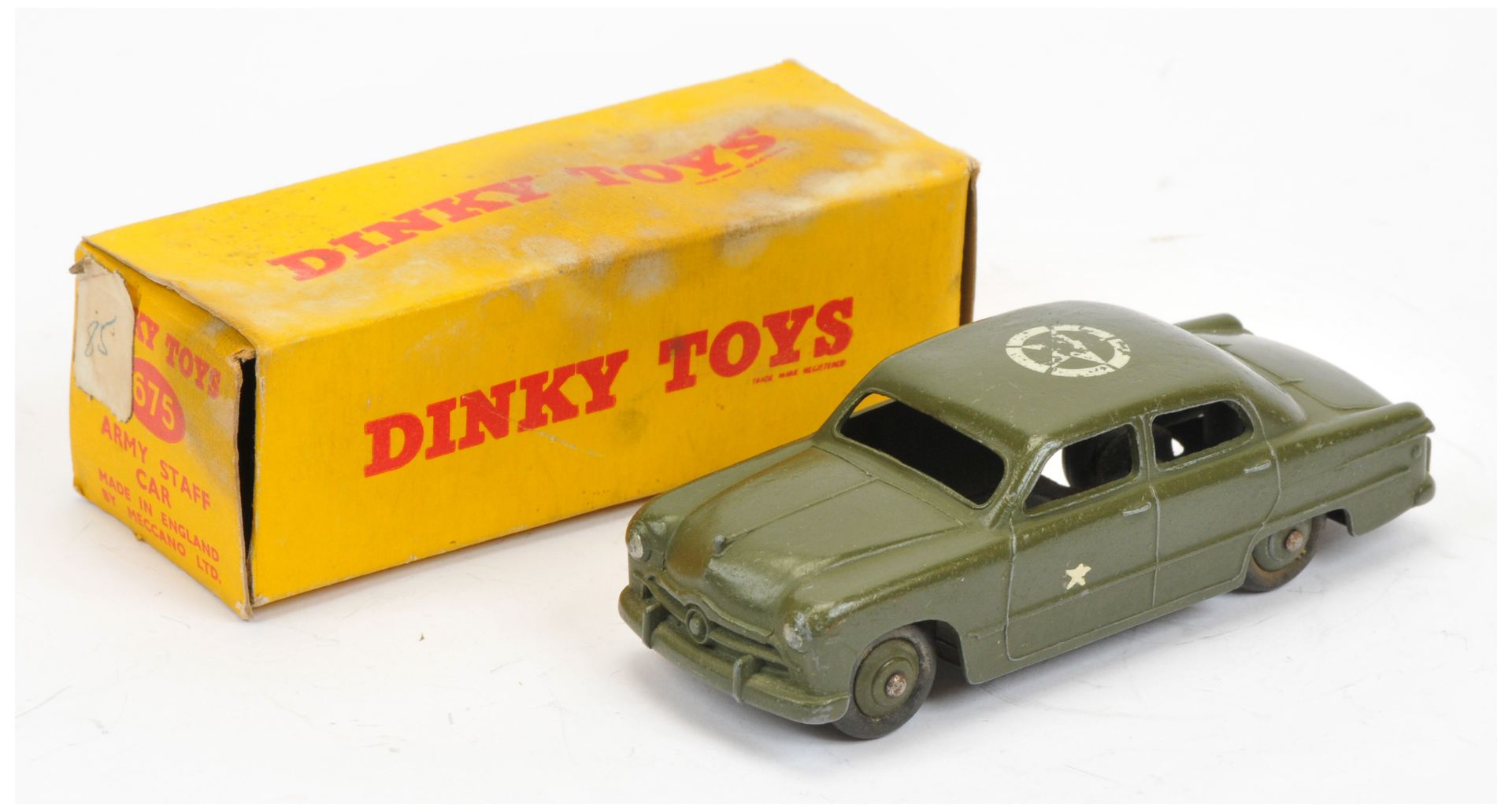 Dinky 675 (170m) Export issue Ford "Army Staff" Car - gloss olive green 