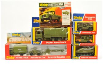 Dinky military group of 6 to include (1) 303 "Command Squad" 3-piece gift set