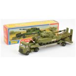 Dinky 616 Military set to include - AEC Articulated truck and trailer, green including plastic hubs