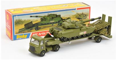 Dinky 616 Military set to include - AEC Articulated truck and trailer, green including plastic hubs