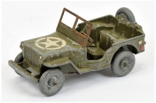 French Dinky 24M jeep early issue finished in drab green with Mazak