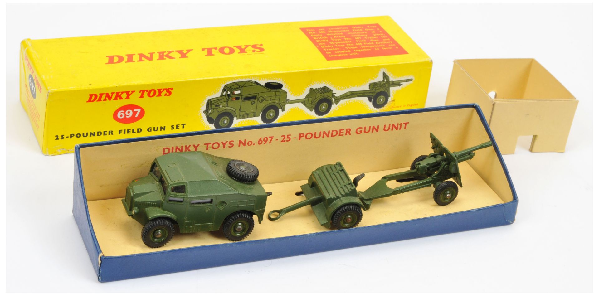 Dinky 697 Military Field Gun Set to include - Artillery Tractor, with figure driver - Bild 2 aus 2
