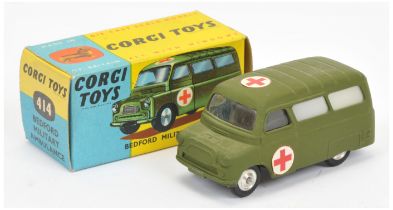 Corgi 414 Bedford "Ambulance" - green, red cross labels to roof and side