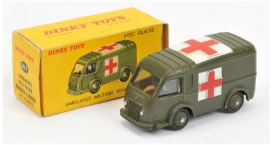 French Dinky 80f Renault "Ambulance" - Drab green including convex hubs