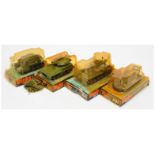 Dinky military group of 4 to include - (1) 281 Hovercraft (blue rear blade) (2) 622 Bren gun carrier