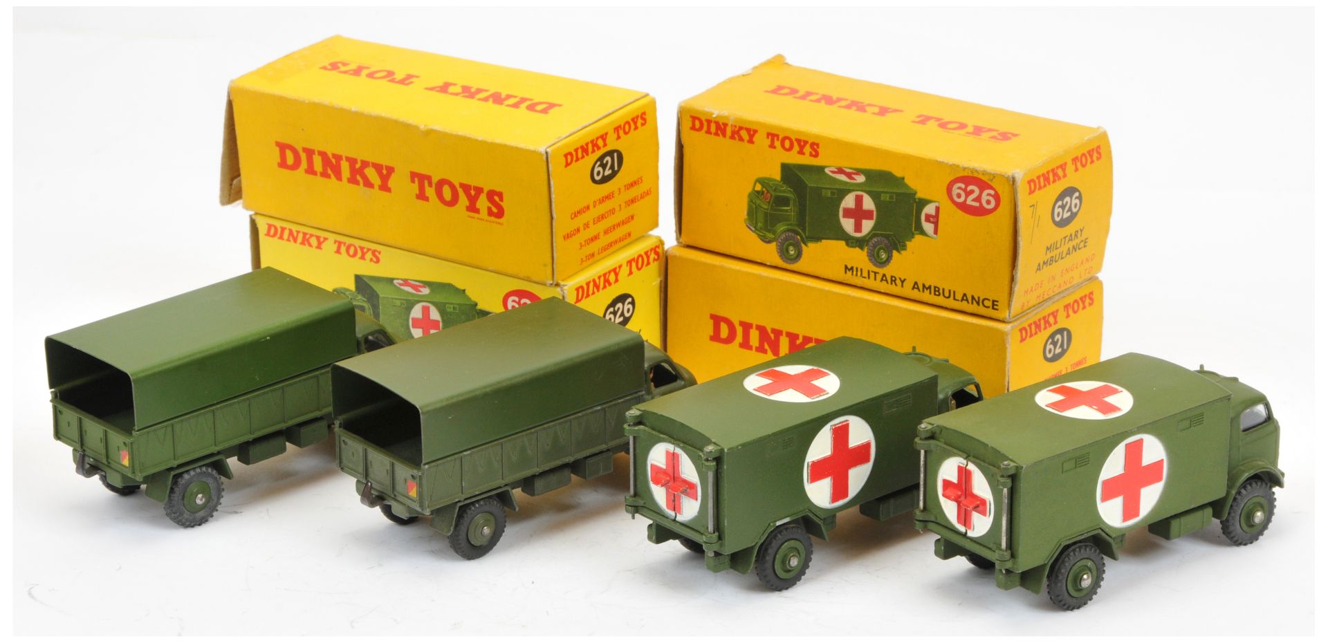 Dinky Military group of 4 to include (1) 621 Austin covered wagon  - Bild 2 aus 2