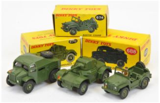 Dinky military group of 3 - to include (1) 670 Armoured Car,