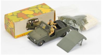 French Dinky 800 Renault Sinpar 4X4 - drab green body and concave style hubs,