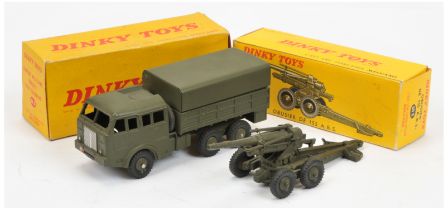 French Dinky a pair of (1) 80D Berliet Covered wagon - drab green