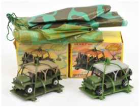 Dinky 601 Austin Para-Moke a pair to include (1) military green with grey plastic canopy