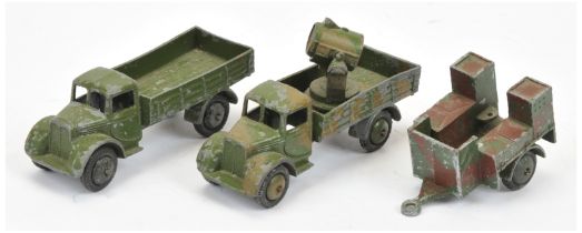 Dinky Pre-War  a group to include  22C Motor truck - Finished in Military green