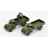 Dinky Pre-War 22C Motor truck - Finished in Military green, black smooth hubs 