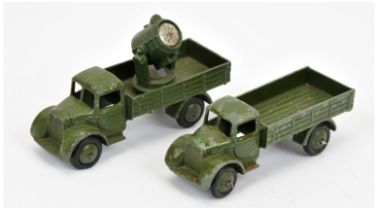 Dinky Pre-War 22C Motor truck - Finished in Military green, black smooth hubs