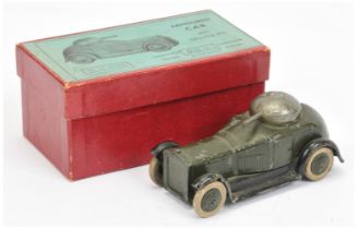 Britains 1321 Armoured car - dark green including hubs with white tyres