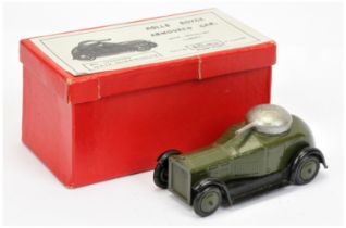 Britains 1321 Armoured car -military green including hubs with black tyres,