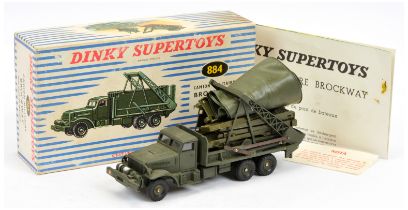 French Dinky 884 Brockway - drab green including concave hubs, with correct load